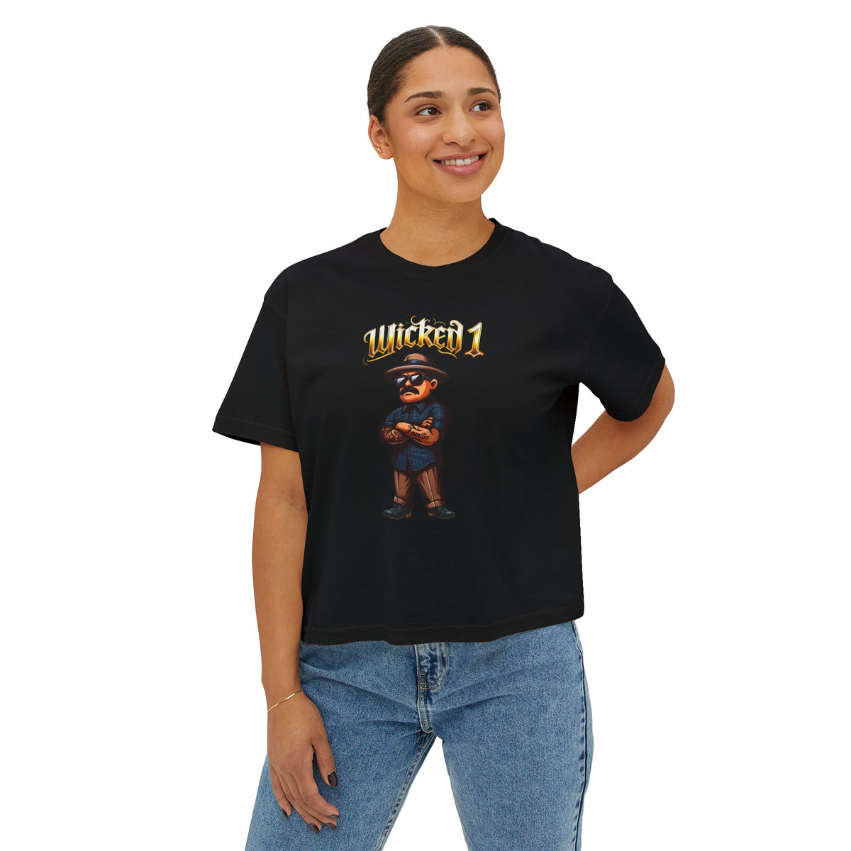 Women's Boxy Tee – Chicana Vintage Latina Pride Graphic