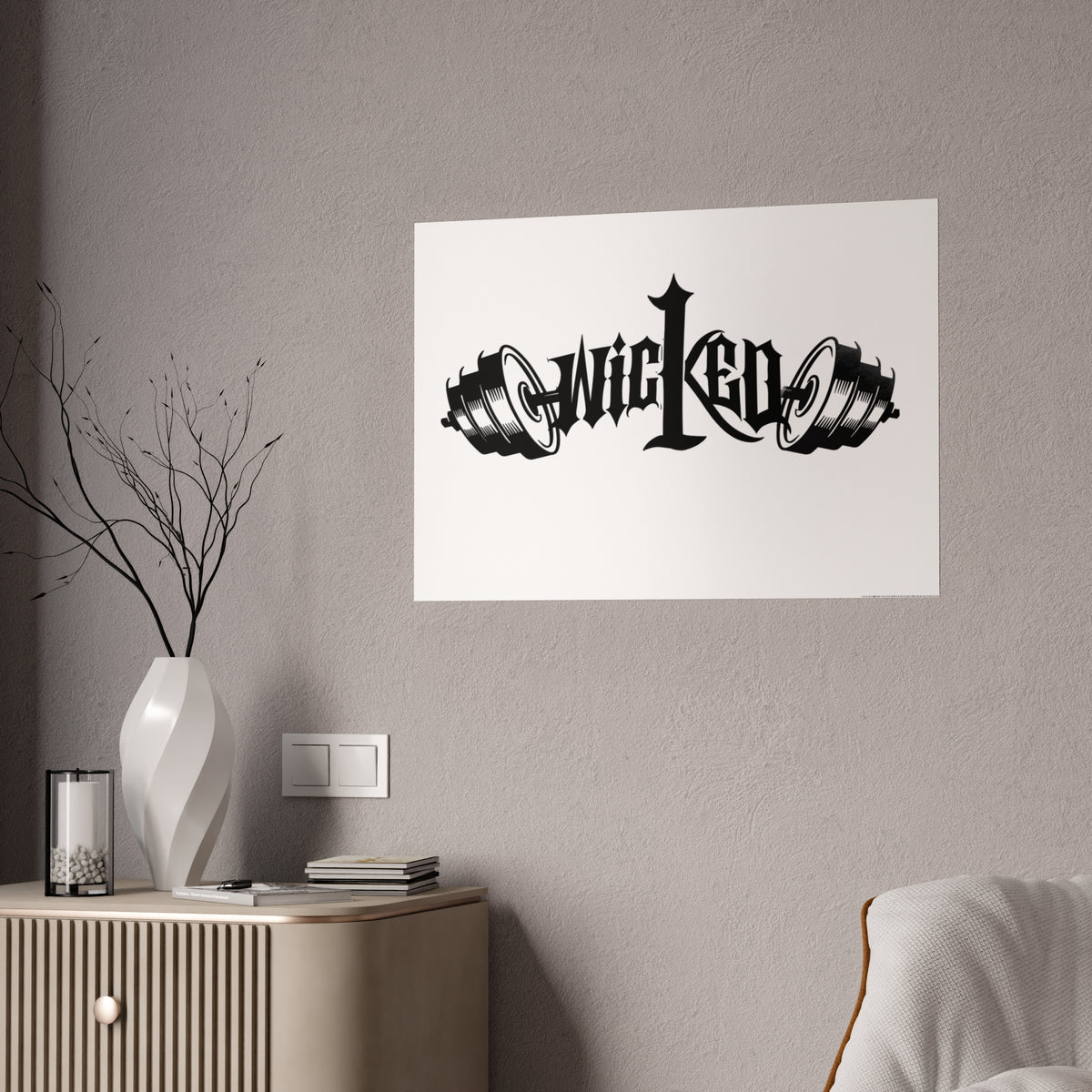 Wicked Gothic Typography Gloss Poster