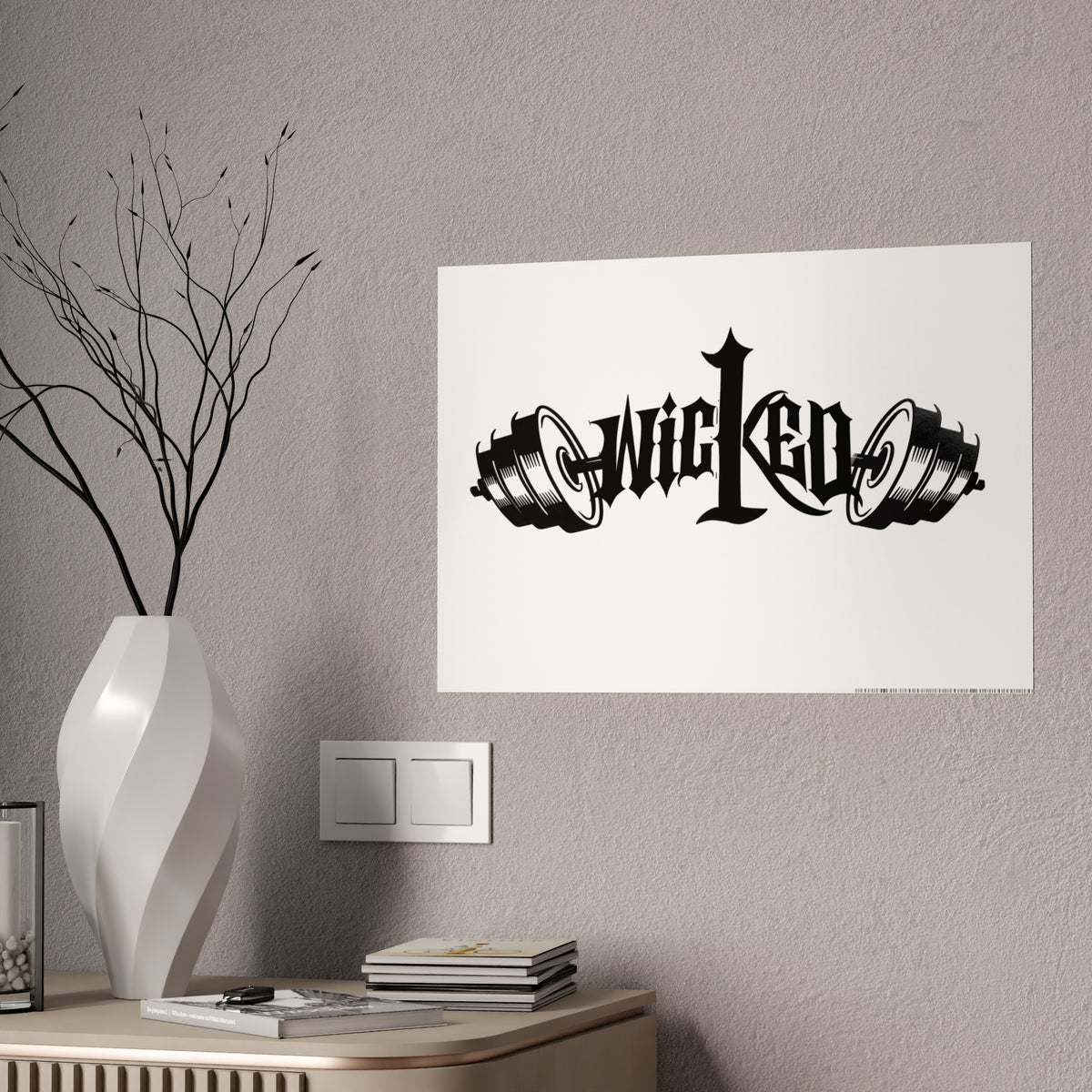 Wicked Gothic Typography Gloss Poster