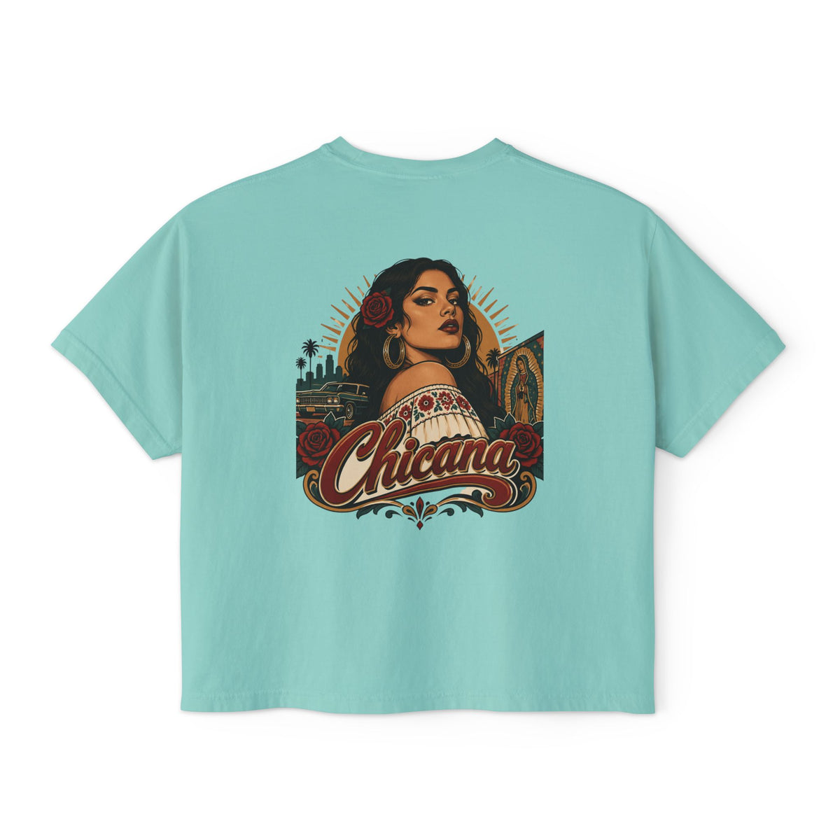 Women's Boxy Tee – Chicana Vintage Latina Pride Graphic