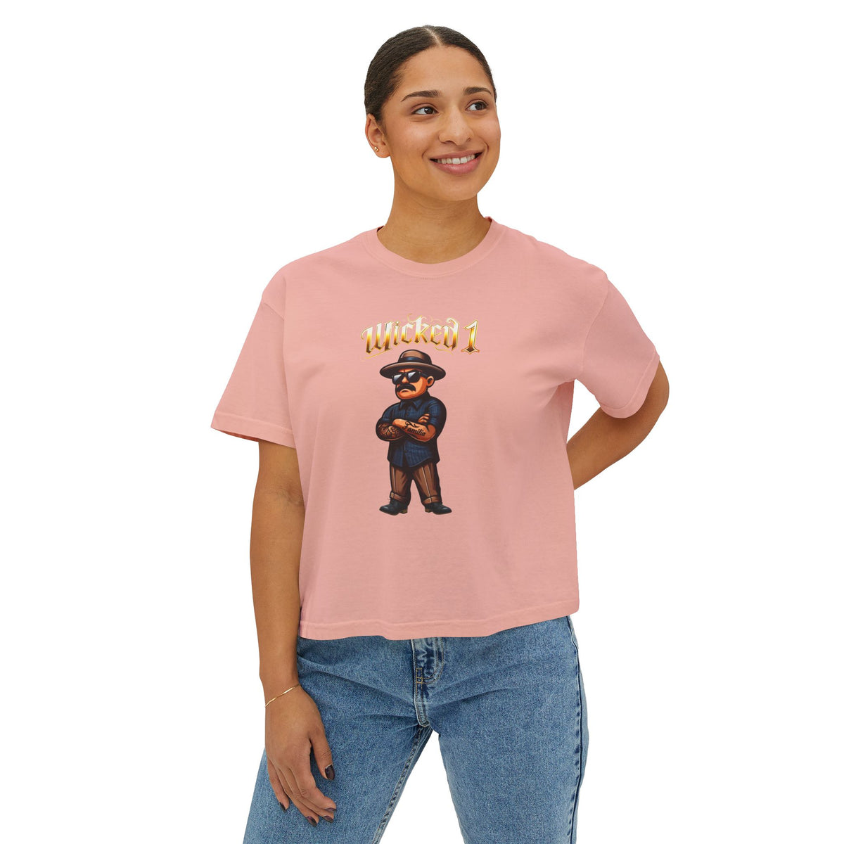 Women's Boxy Tee – Chicana Vintage Latina Pride Graphic