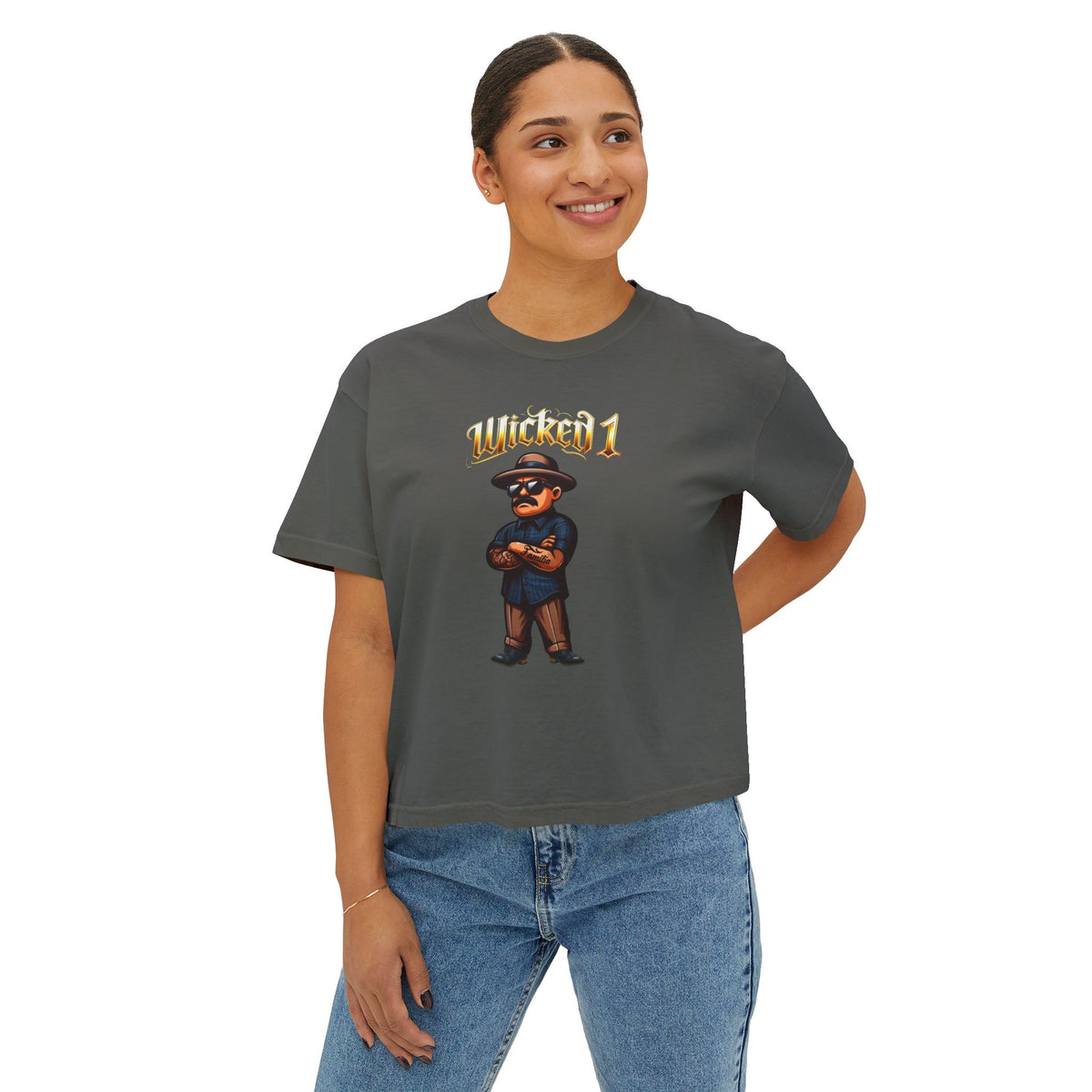 Women's Boxy Tee – Chicana Vintage Latina Pride Graphic