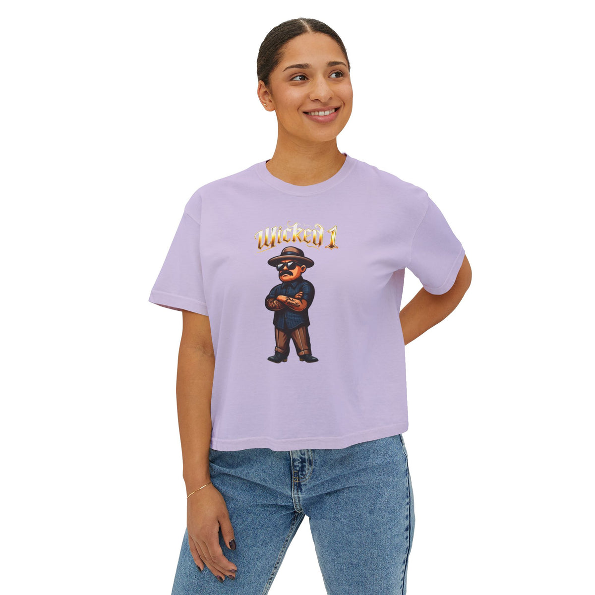 Women's Boxy Tee – Chicana Vintage Latina Pride Graphic