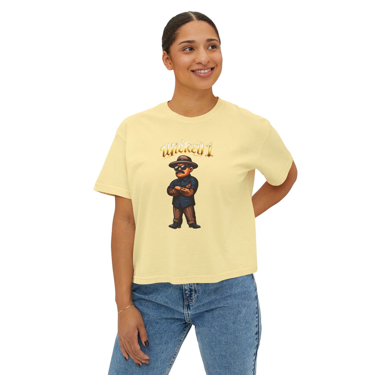 Women's Boxy Tee – Chicana Vintage Latina Pride Graphic