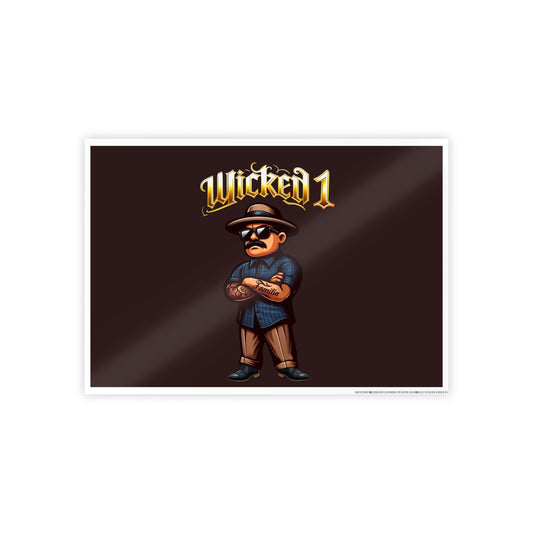 Wicked 1 Cartoon Character Gloss Poster