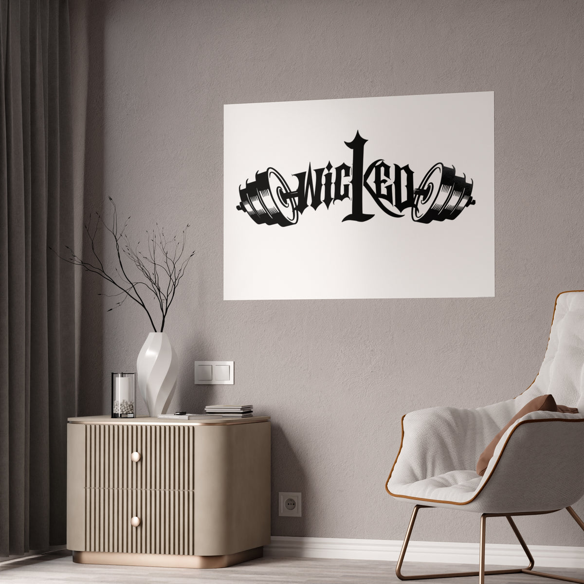 Wicked Gothic Typography Gloss Poster