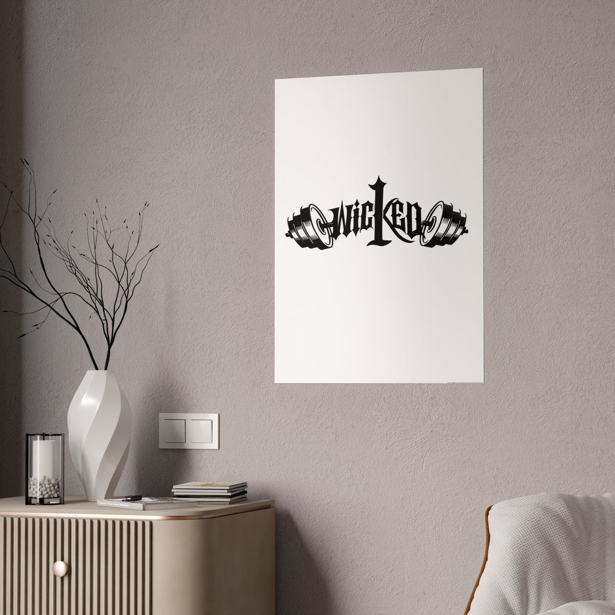 Wicked Gothic Typography Gloss Poster