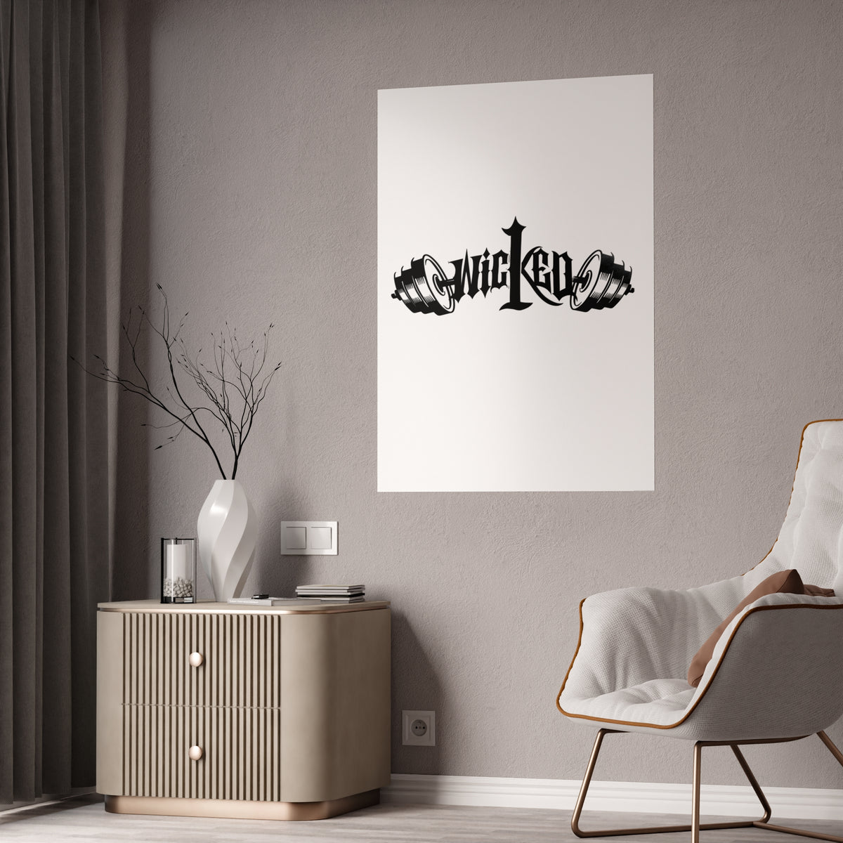 Wicked Gothic Typography Gloss Poster