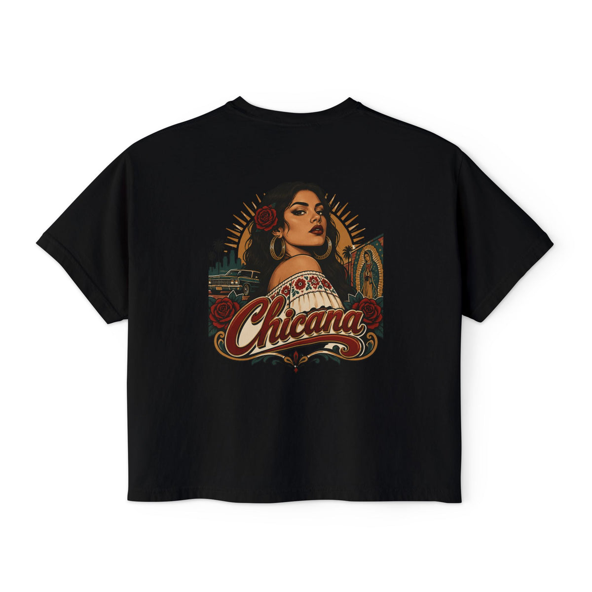 Women's Boxy Tee – Chicana Vintage Latina Pride Graphic