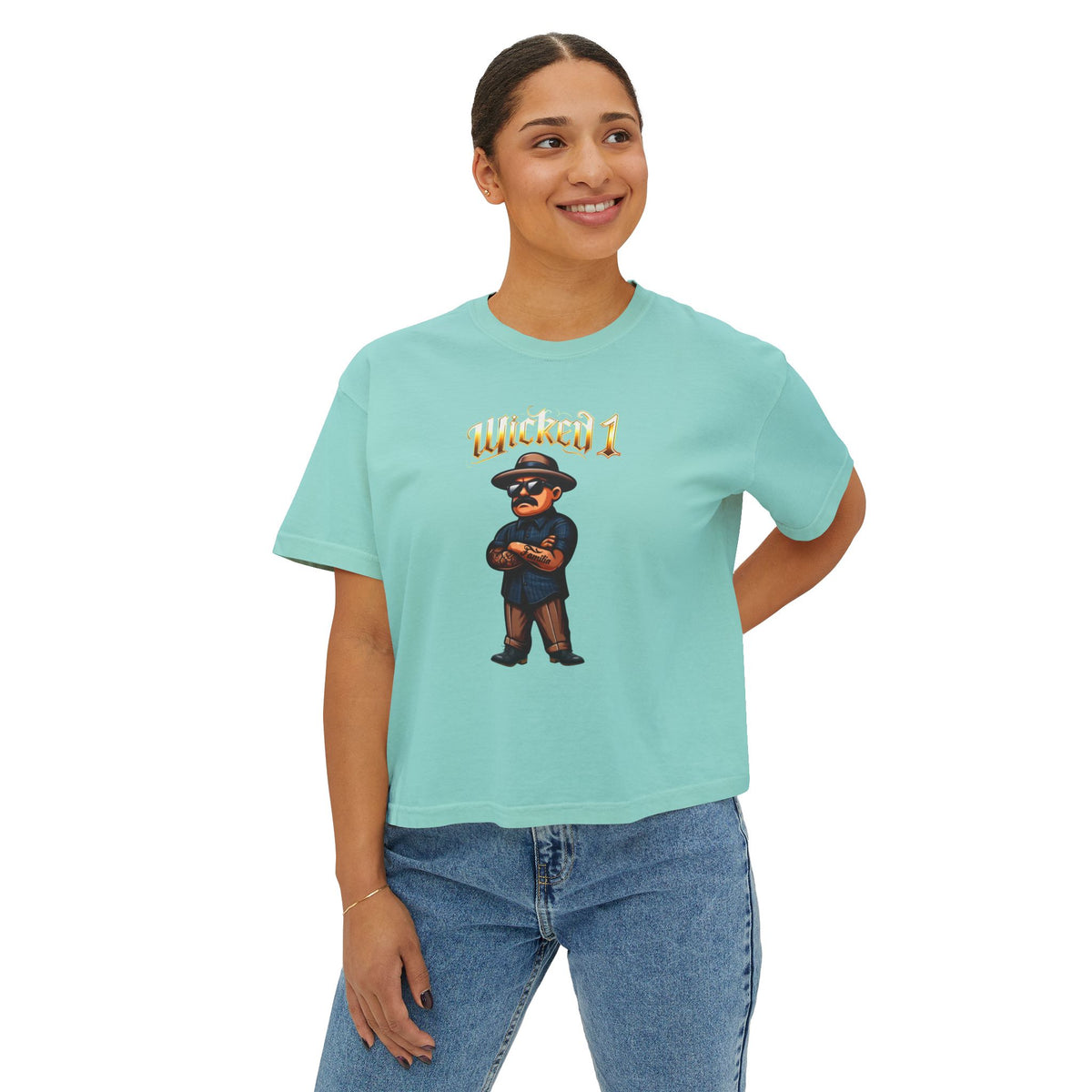 Women's Boxy Tee – Chicana Vintage Latina Pride Graphic
