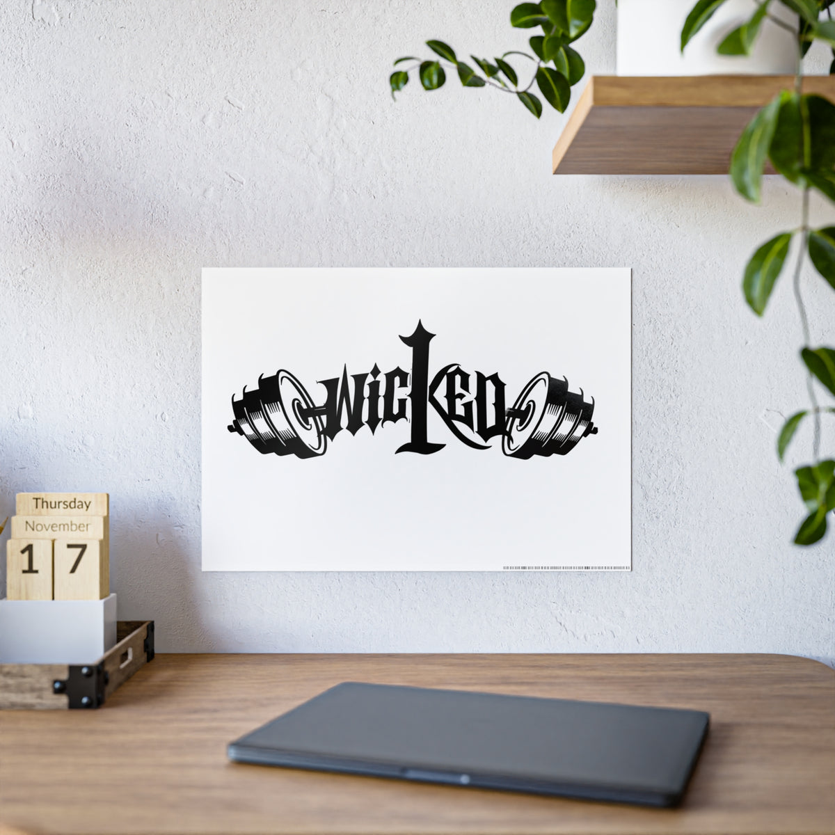 Wicked Gothic Typography Gloss Poster