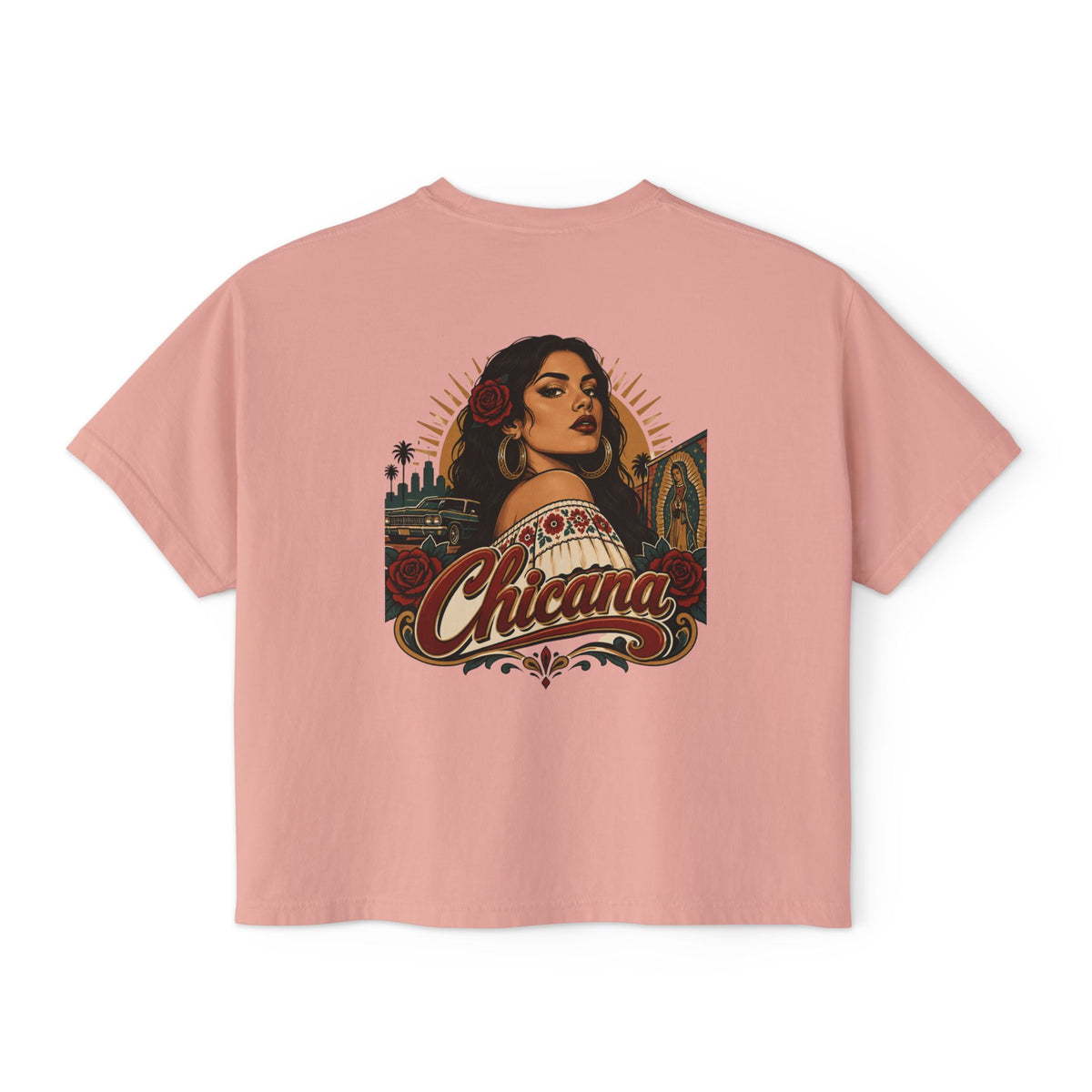 Women's Boxy Tee – Chicana Vintage Latina Pride Graphic