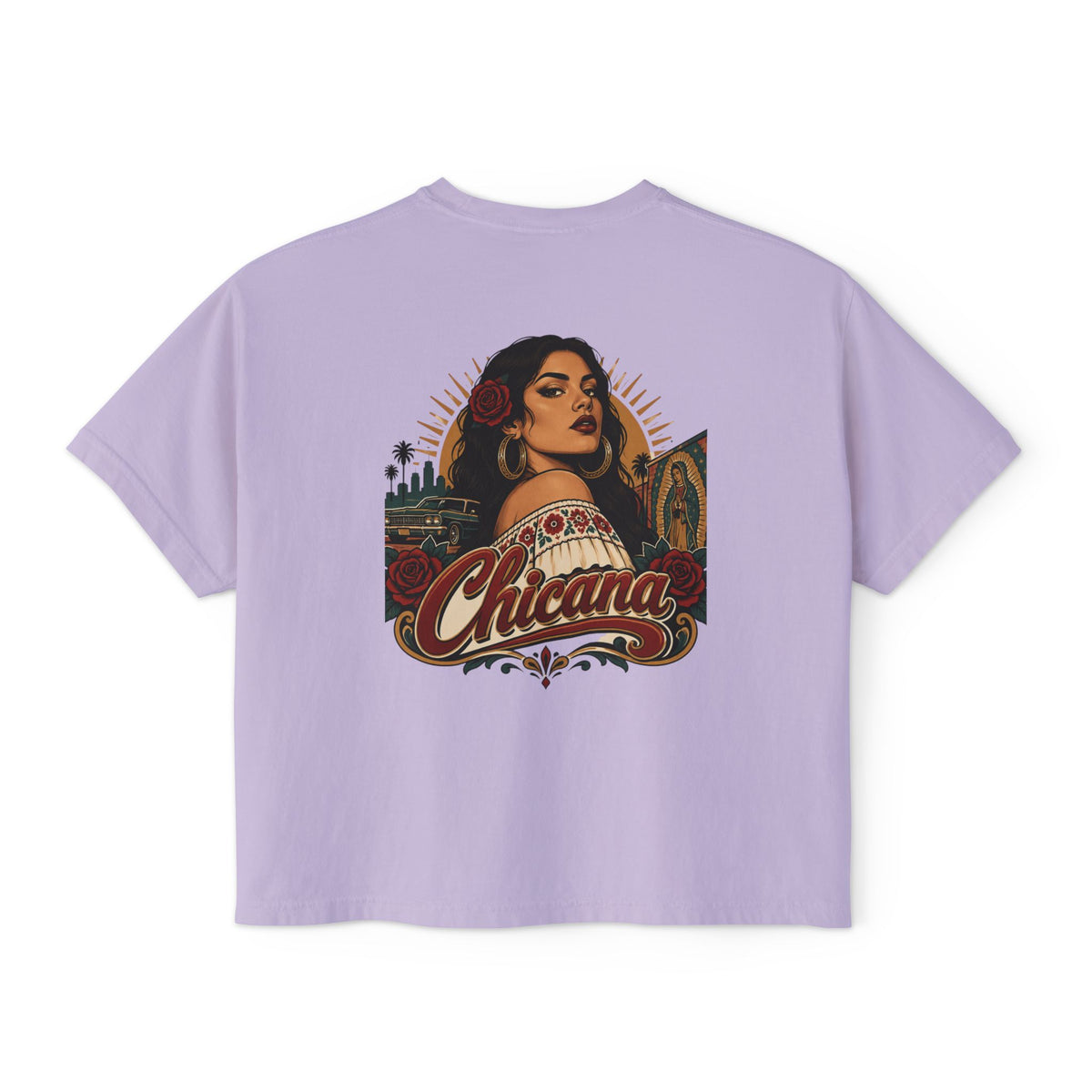 Women's Boxy Tee – Chicana Vintage Latina Pride Graphic