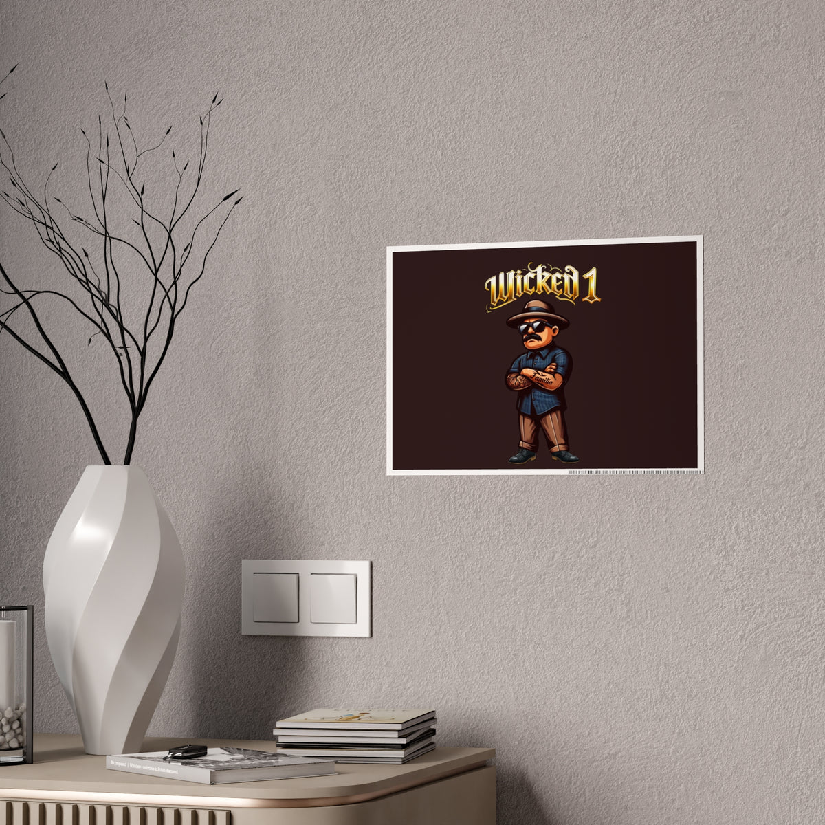 Wicked 1 Cartoon Character Gloss Poster